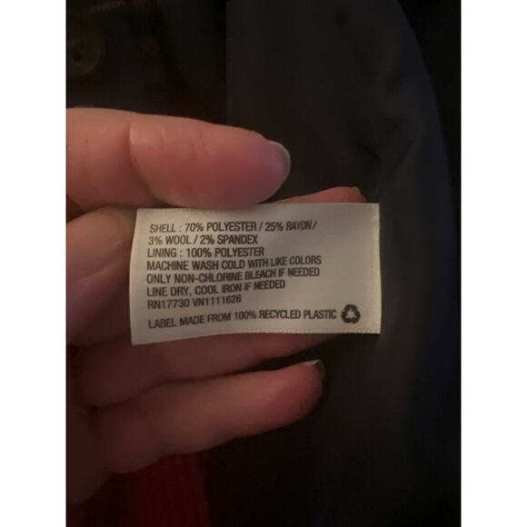 Merona SZ 4 Plaid Cropped Blazer Dark Academia Collegiate Schoolgirl Moody - Picture 9 of 9